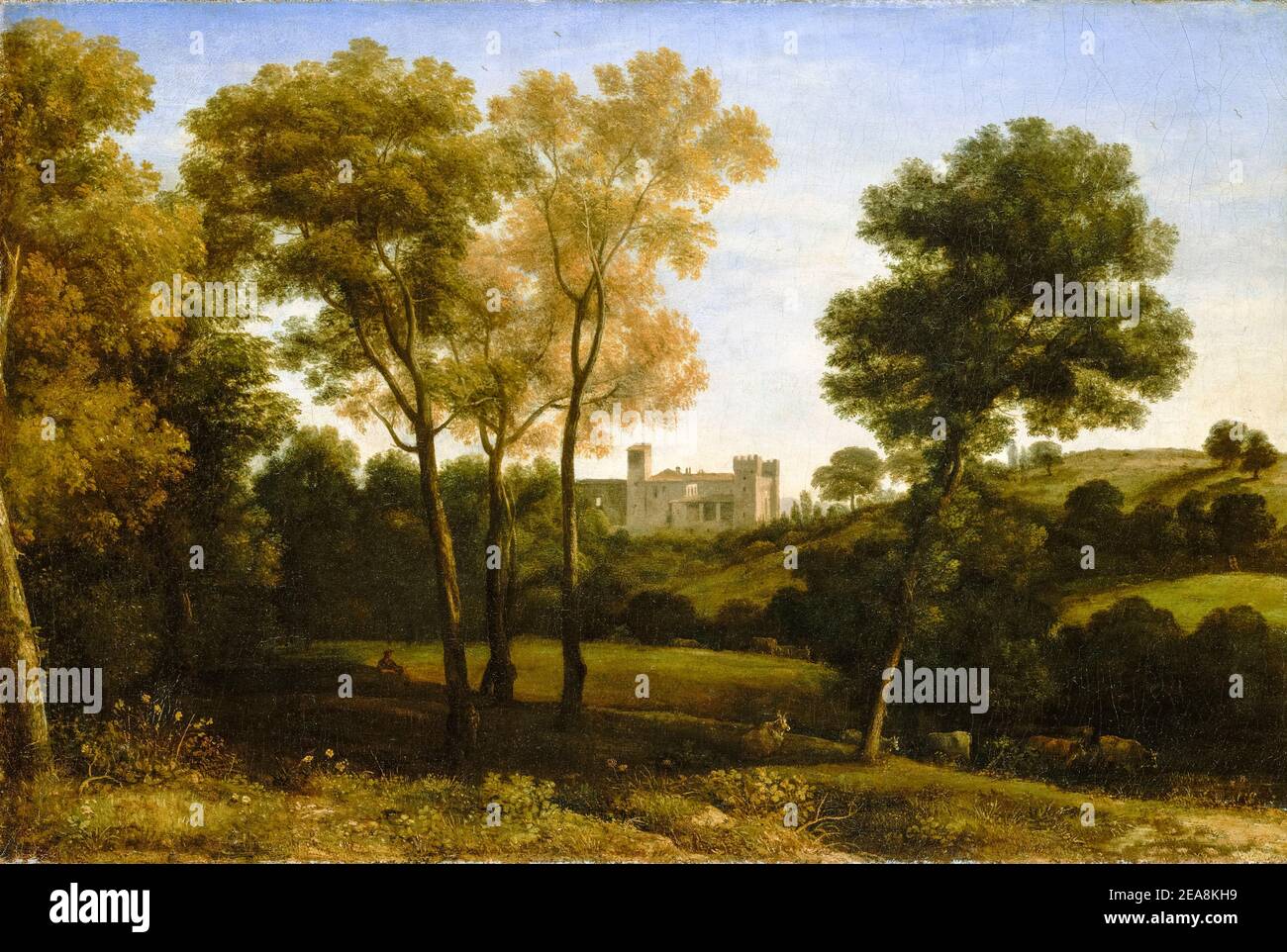 Claude Lorrain, View of La Crescenza, landscape painting, 1648-1650 Stock Photo