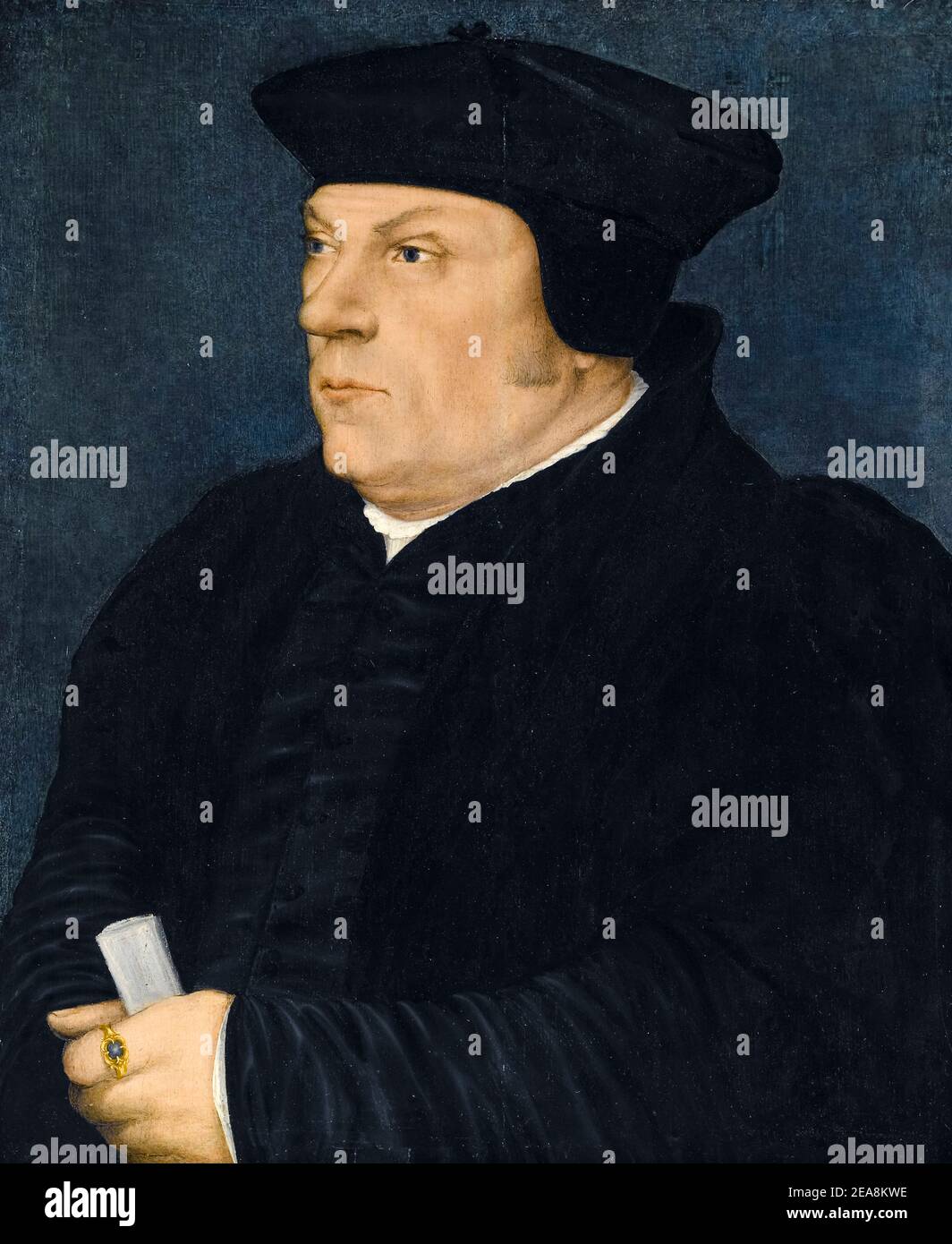 Thomas Cromwell, 1st Earl of Essex (1485-1540), first Minister to King Henry VIII of England, portrait painting by Hans Holbein the Younger, circa 1533 Stock Photo