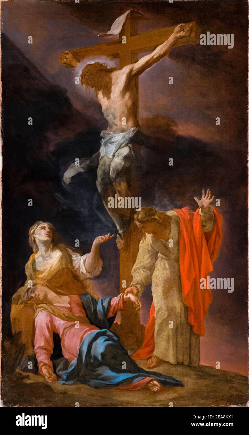 Francesco Trevisani, The Crucifixion, painting, 1715-1720 Stock Photo