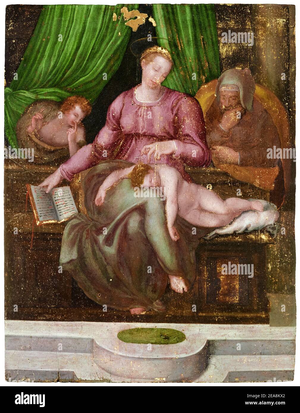 Marcello Venusti, The Holy Family, painting, circa 1570 Stock Photo
