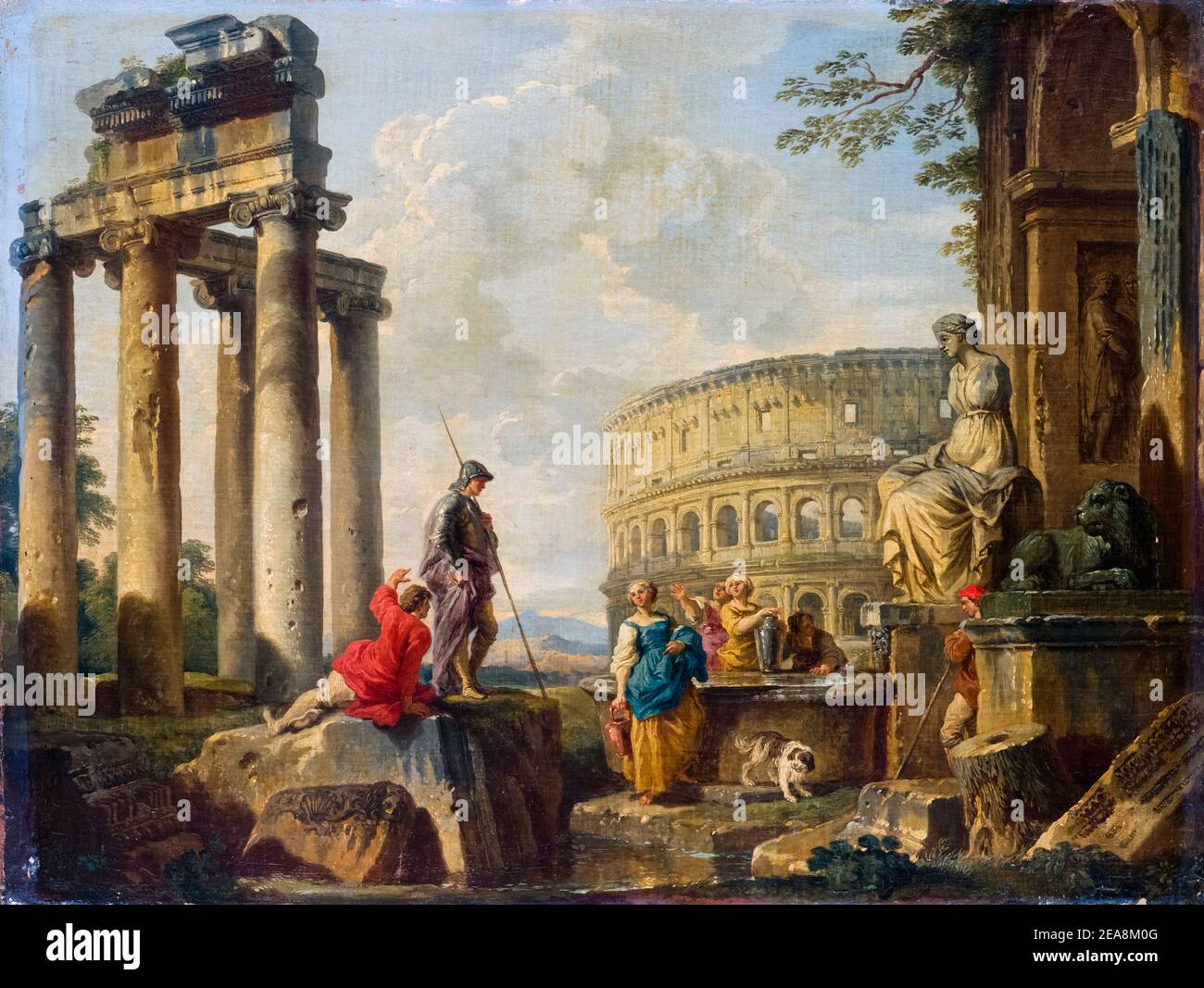 roman ruins painting