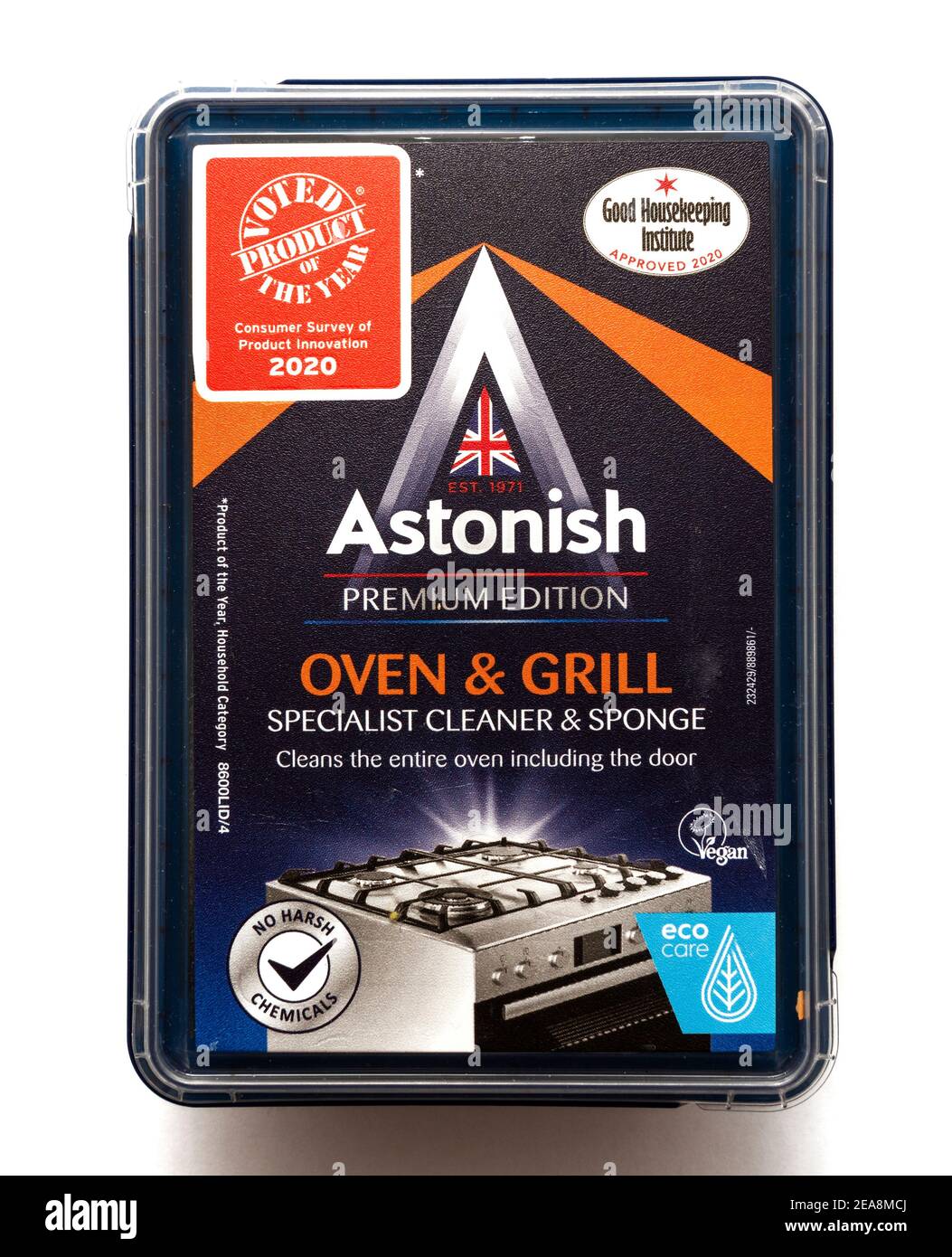 Astonish premium edition oven & grill specialist cleaner and sponge voted product of the year 2020 Stock Photo