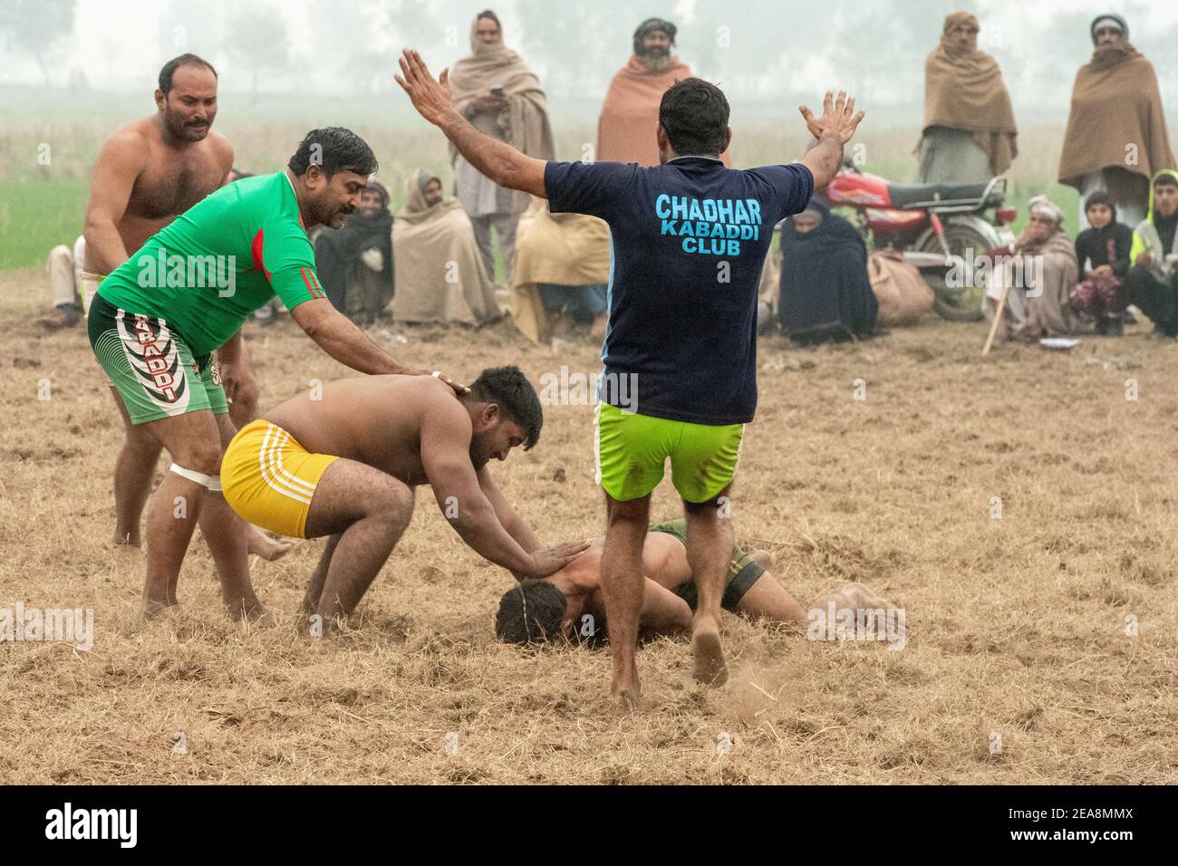 Kabaddi contact team sport, Punjab, Pakistan Stock Photo