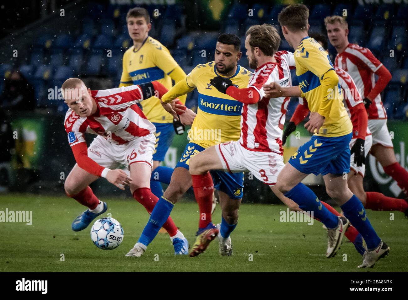 Broendby, Denmark. 7th, February 2021. Anis Ben Slimane (25) of Broendby IF seen during the 3F Superliga match between Broendby IF and Aalborg Boldspilklub on Broendby Stadium, Broendby. (Photo credit: Gonzales Photo - Kim Matthäi Leland). Stock Photo