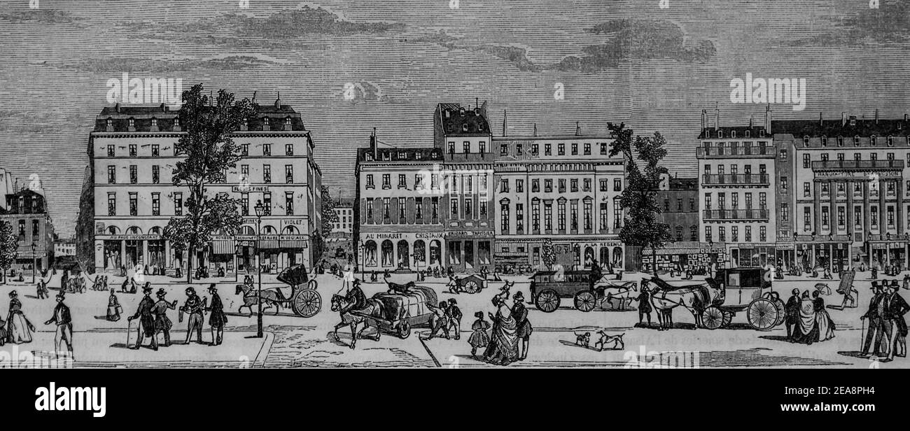 rue saint fiacre, tableau de paris par edmond texier,editeur paulin et