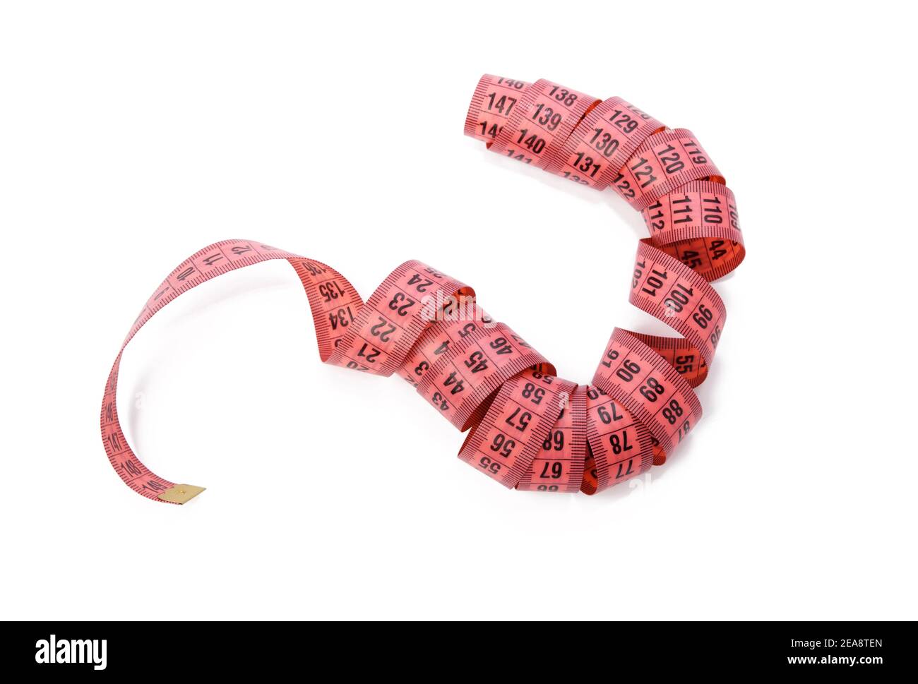 Rolled up red tape measure hi-res stock photography and images - Alamy
