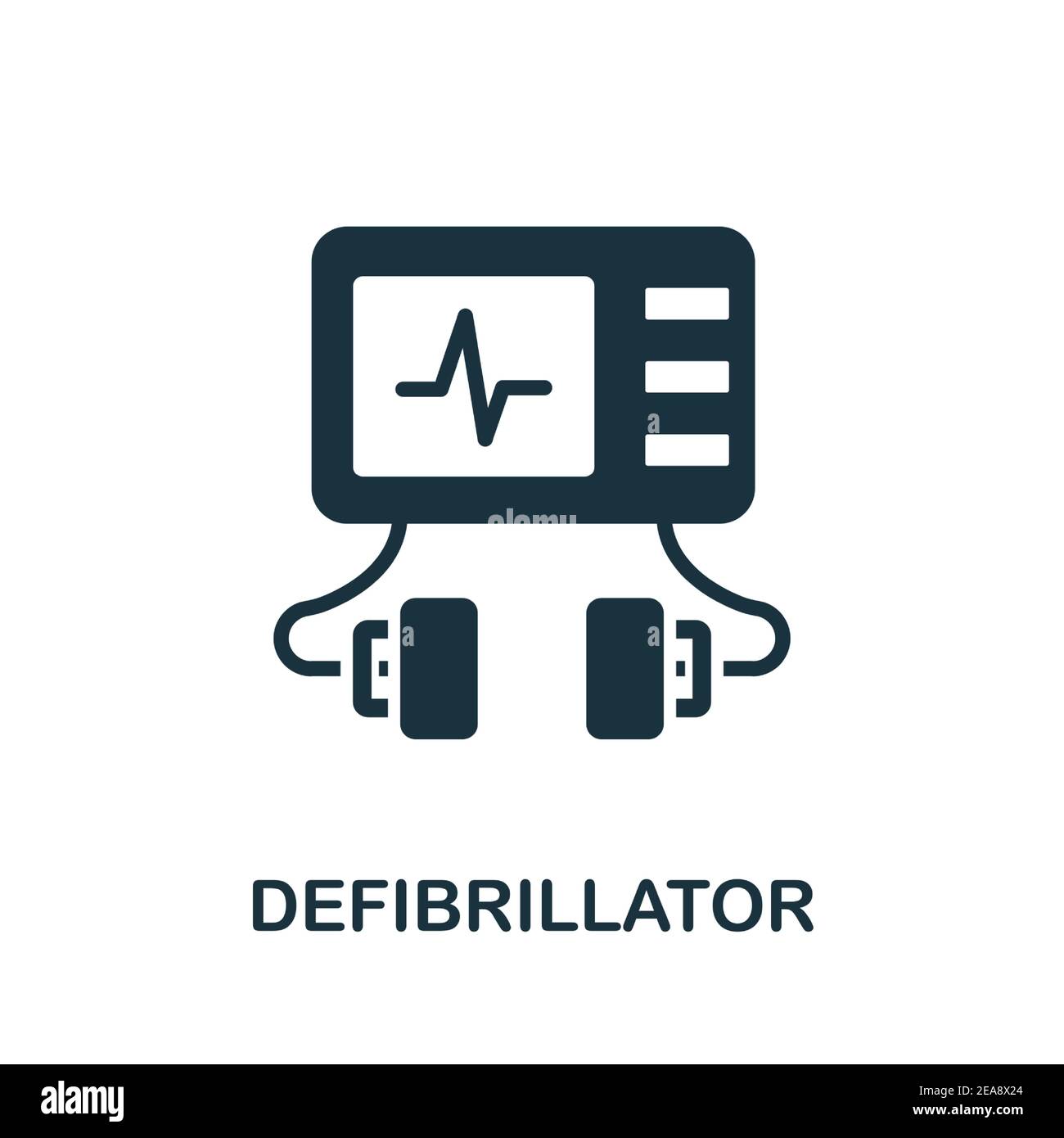 Defibrillator icon. Simple element from medical services collection