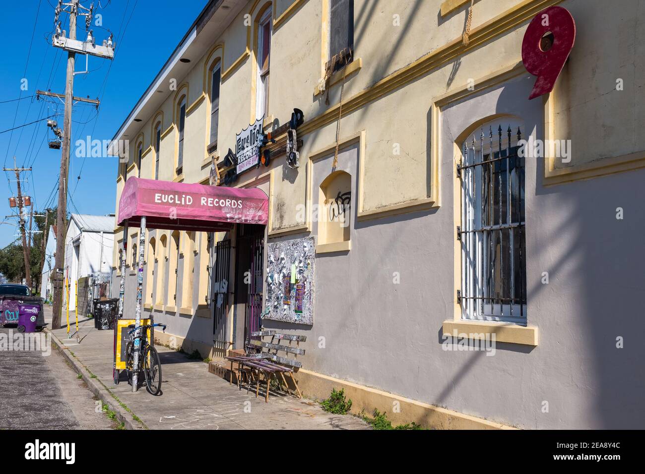 NEW ORLEANS, LA, USA FEBRUARY 1, 2021 Famous Euclid Records store in