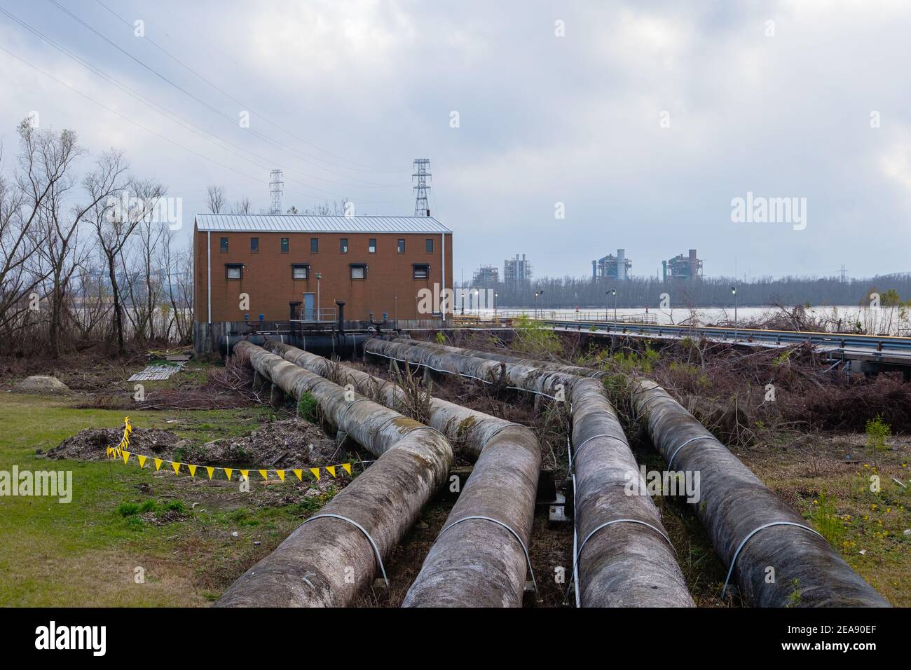 NEW ORLEANS, LA, USA JANUARY 25, 2021 Sewerage and Water Board Pump Station on the