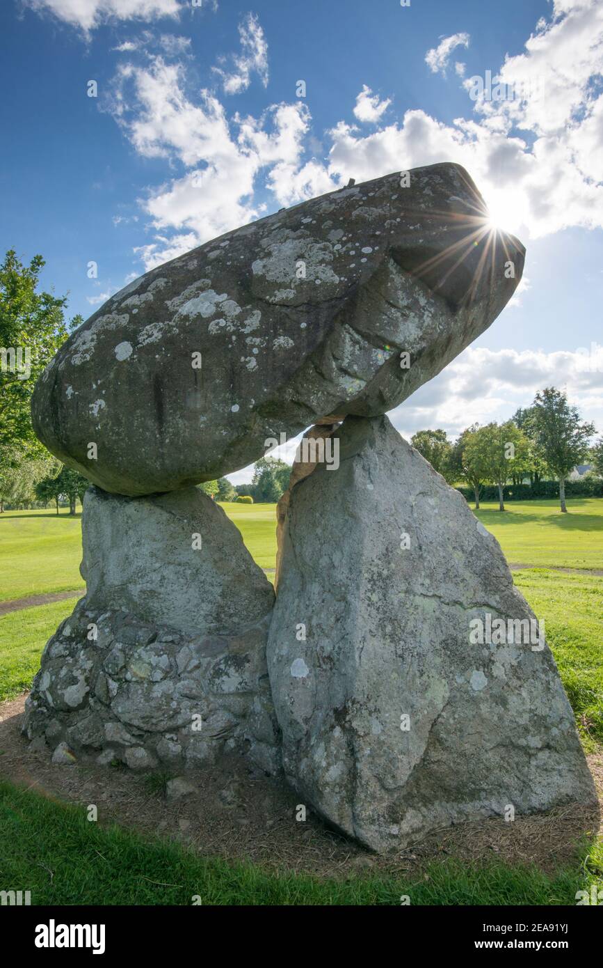 Proleek dolmen in Ballymascanlon, County Louth, Ireland. Stock Photo