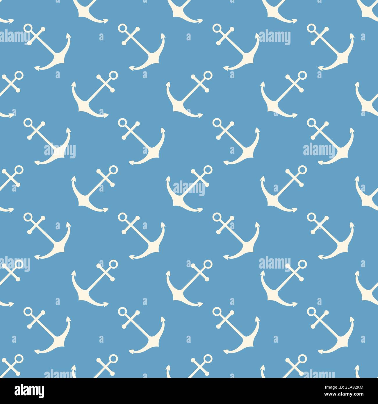 Nautical seamless pattern with geometric ship anchors Stock Vector ...