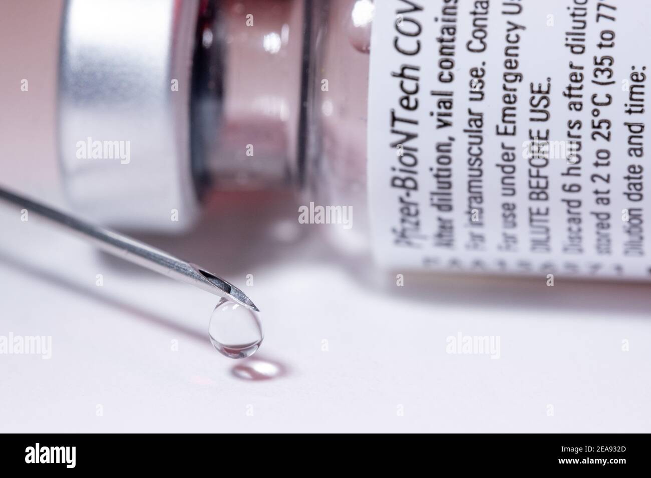 Lieferprobleme bei Impfstoffen führen zu Verzögerungen und gefährden die Impfstrategie der Bundesregierung Stock Photo