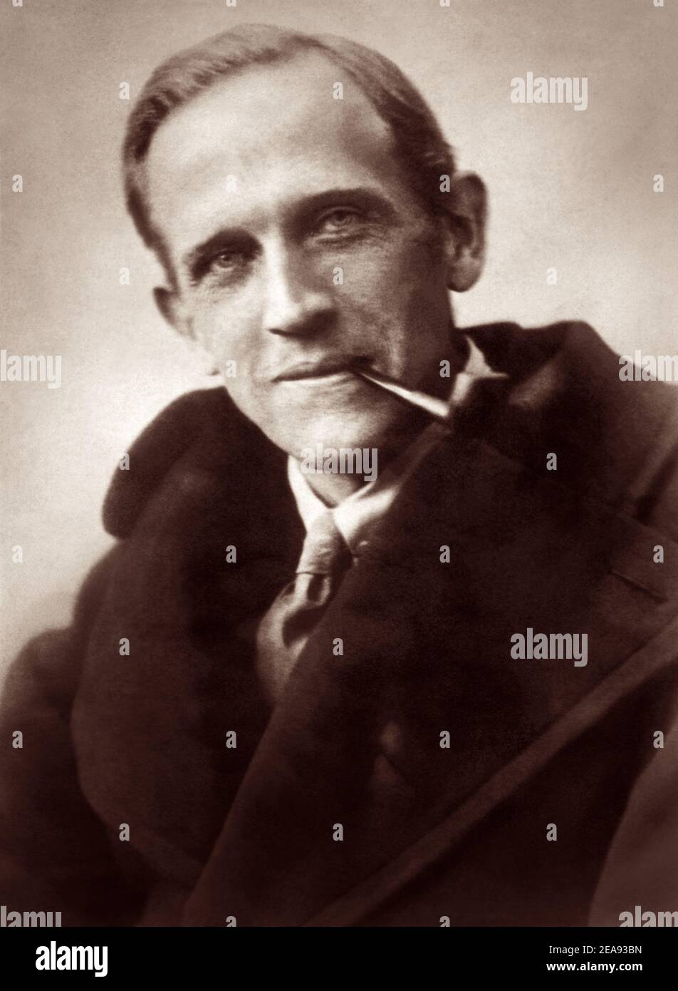 A.A. (Alan Alexander) Milne (1882–1956), English author, poet, and playwright, best known for his books about the teddy bear Winnie-the-Pooh and for various poems, in a portrait from 1926. Stock Photo