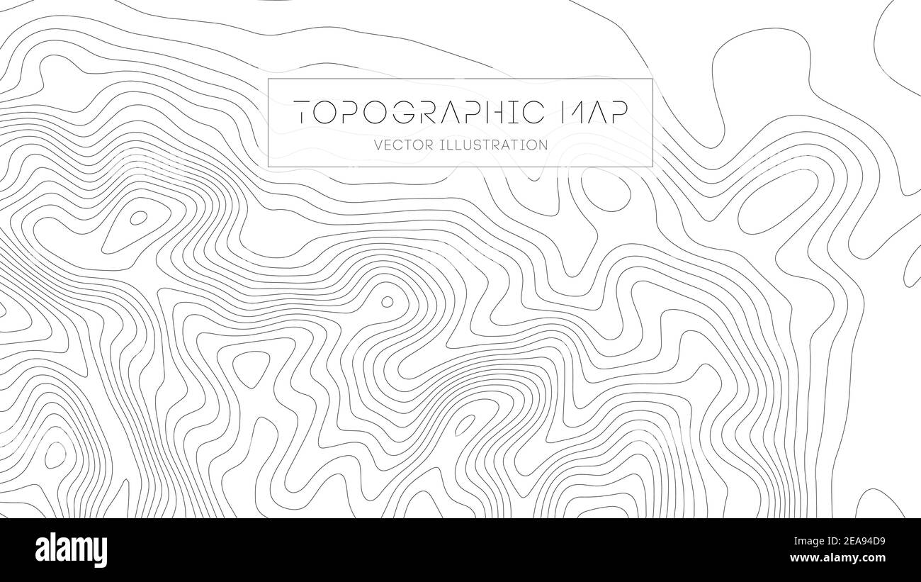 Topo Map With Elevation Topographic Map On White Background. Topo Map Elevation Lines. Contour  Vector Abstract Vector Illustration. Geographic World Topography Stock  Vector Image & Art - Alamy