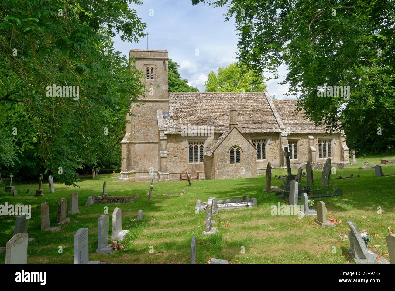 St. Mary’s Church, Calstone Wellington village, near Calne, Wiltshire, UK, June 2020. Stock Photo