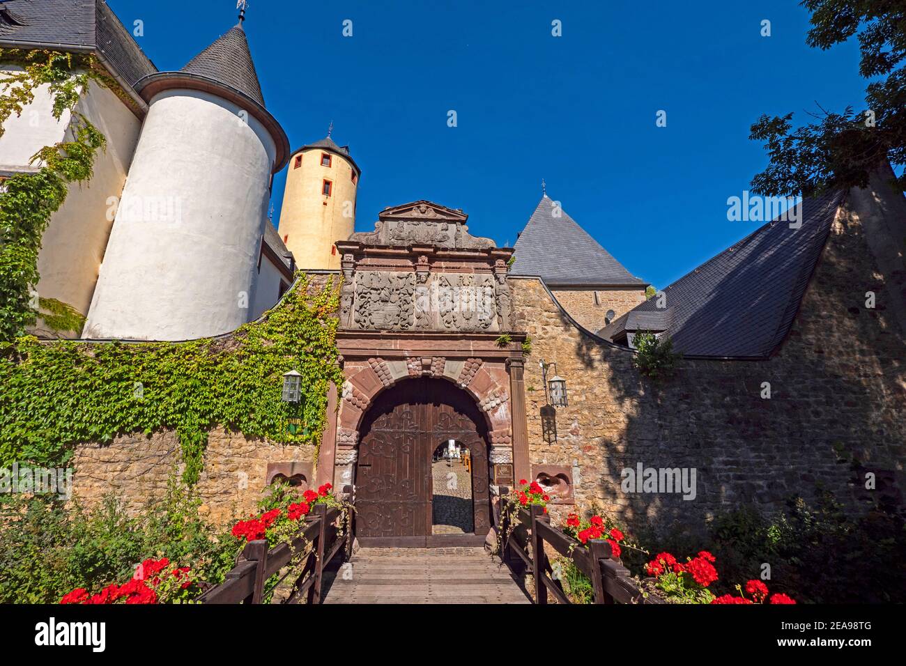 Rittersdorf Castle in Rittersdorf near Bitburg, Eifel, Rhineland-Palatinate, Germany Stock Photo