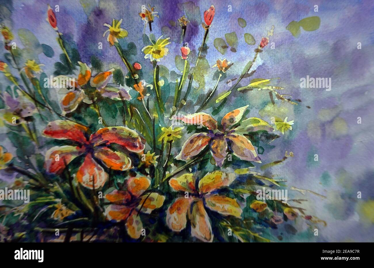 Beautiful flower painting hi-res stock photography and images - Alamy