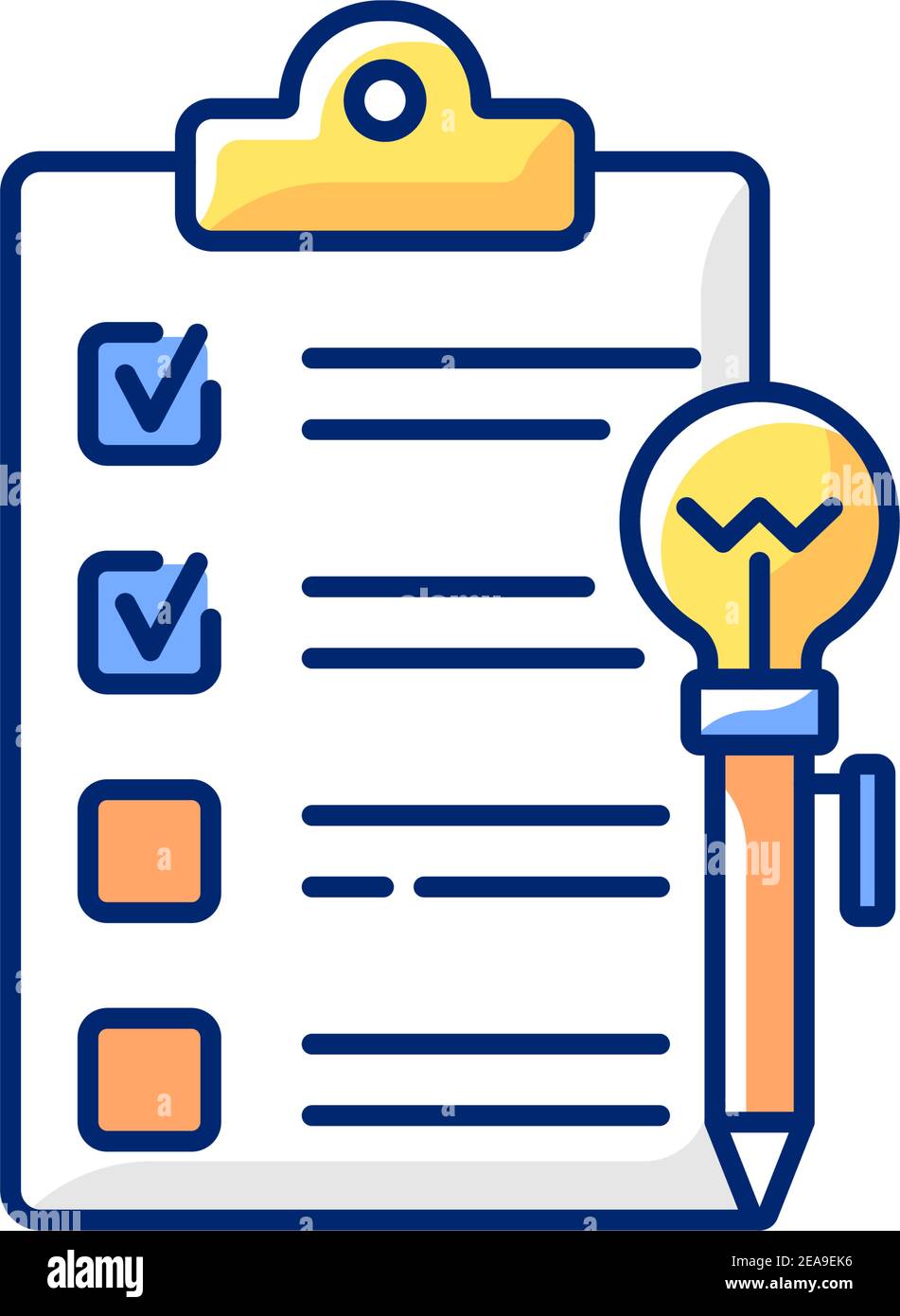 Agenda worksheet RGB color icon Stock Vector Image & Art - Alamy