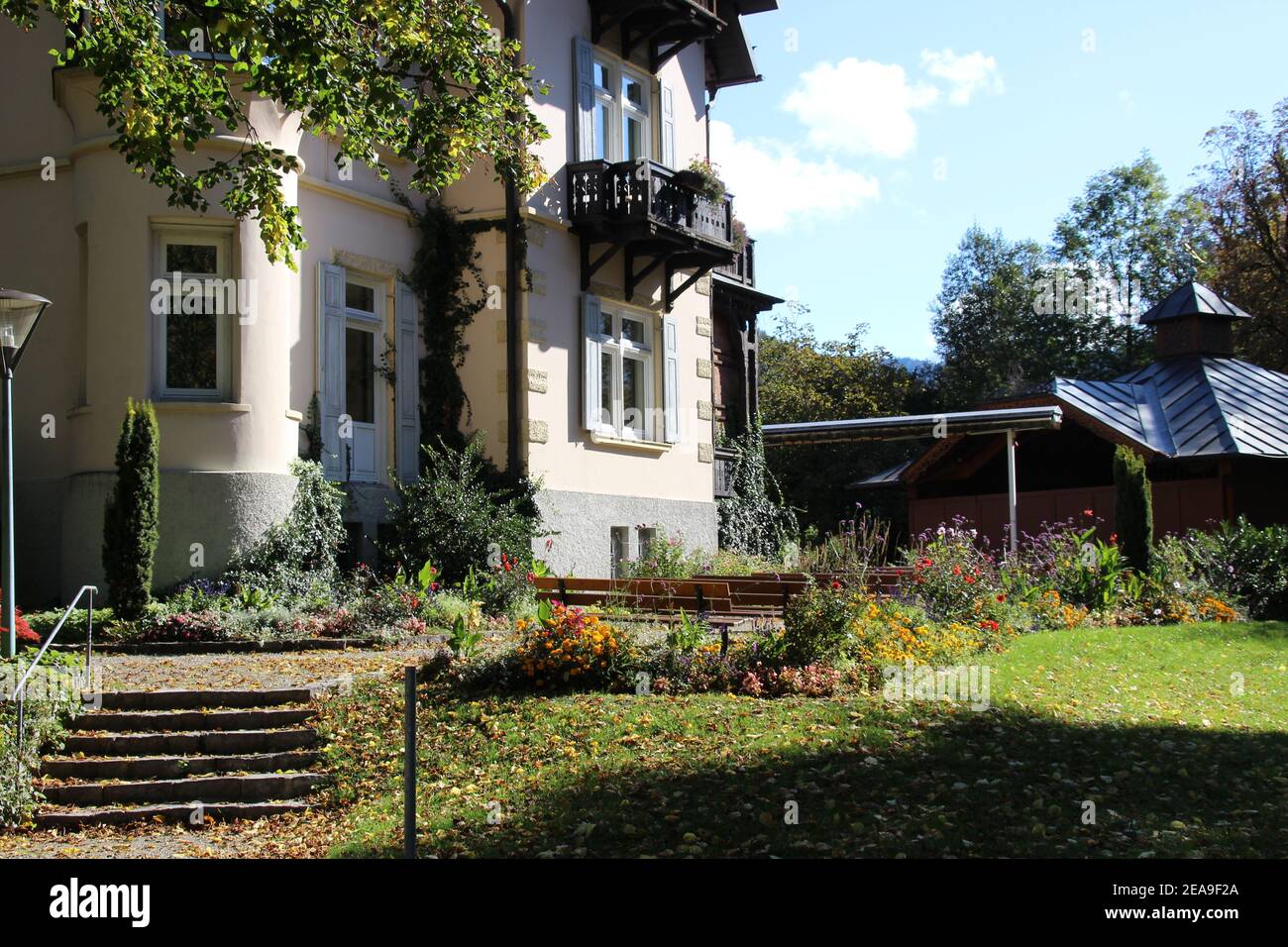 Kurhaus in michael ende kurpark garmisch partenkirchen hires stock