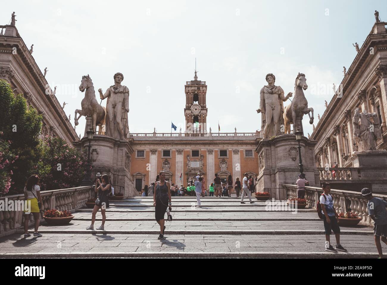 Rome, Italy - June 23, 2018: Panoramic view of Capitolium or Capitoline ...