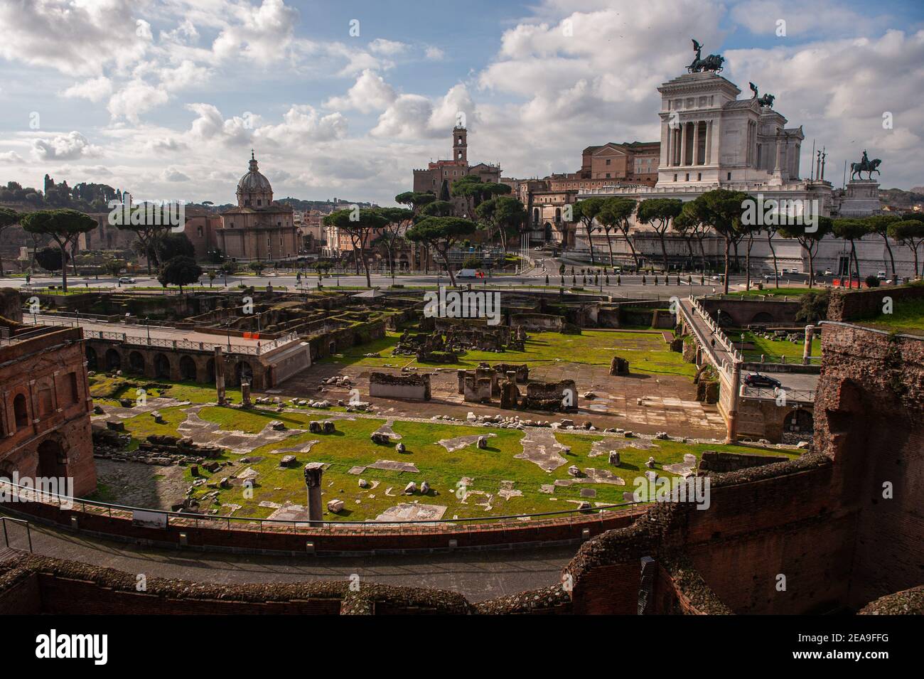 Rome, Italy February, 4 2021: Foro di Traiano © Andrea Sabbadini Stock Photo