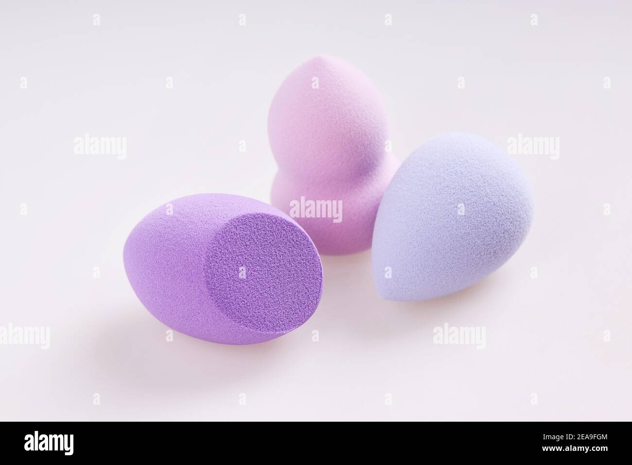 Set of colorful makeup blending sponges (beauty blenders) isolated on a