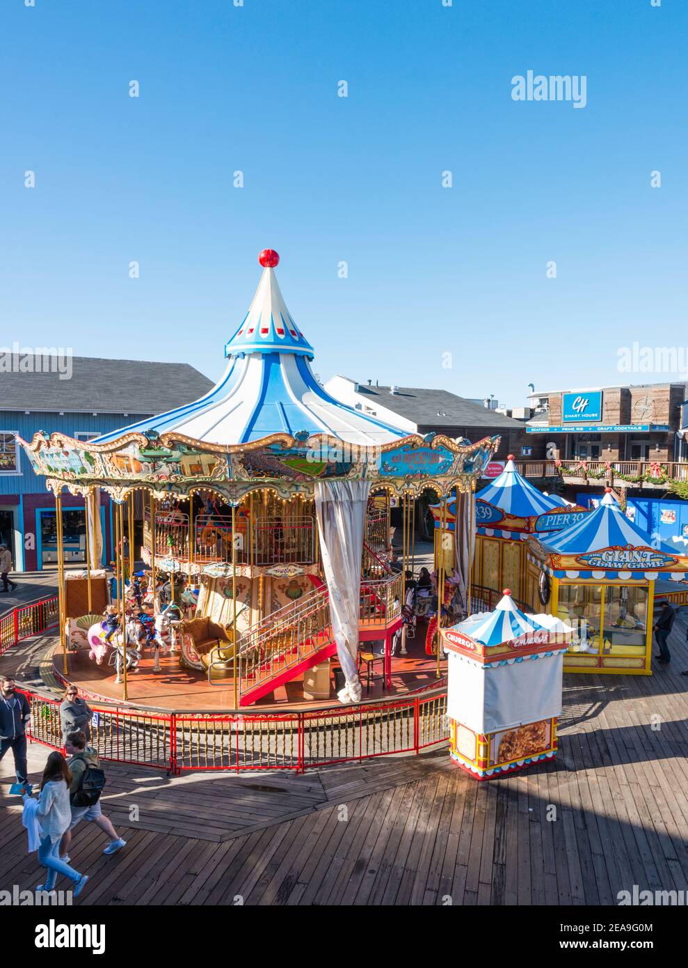 San Francisco Carousel at Pier 39 Stock Photo