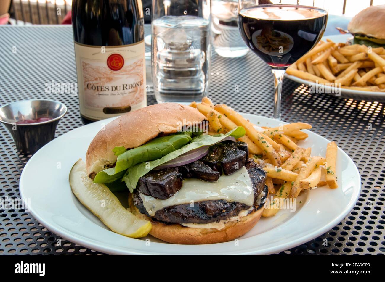 Truffle Pig burger with Foie Gras and truffle fries, Truffle Pig