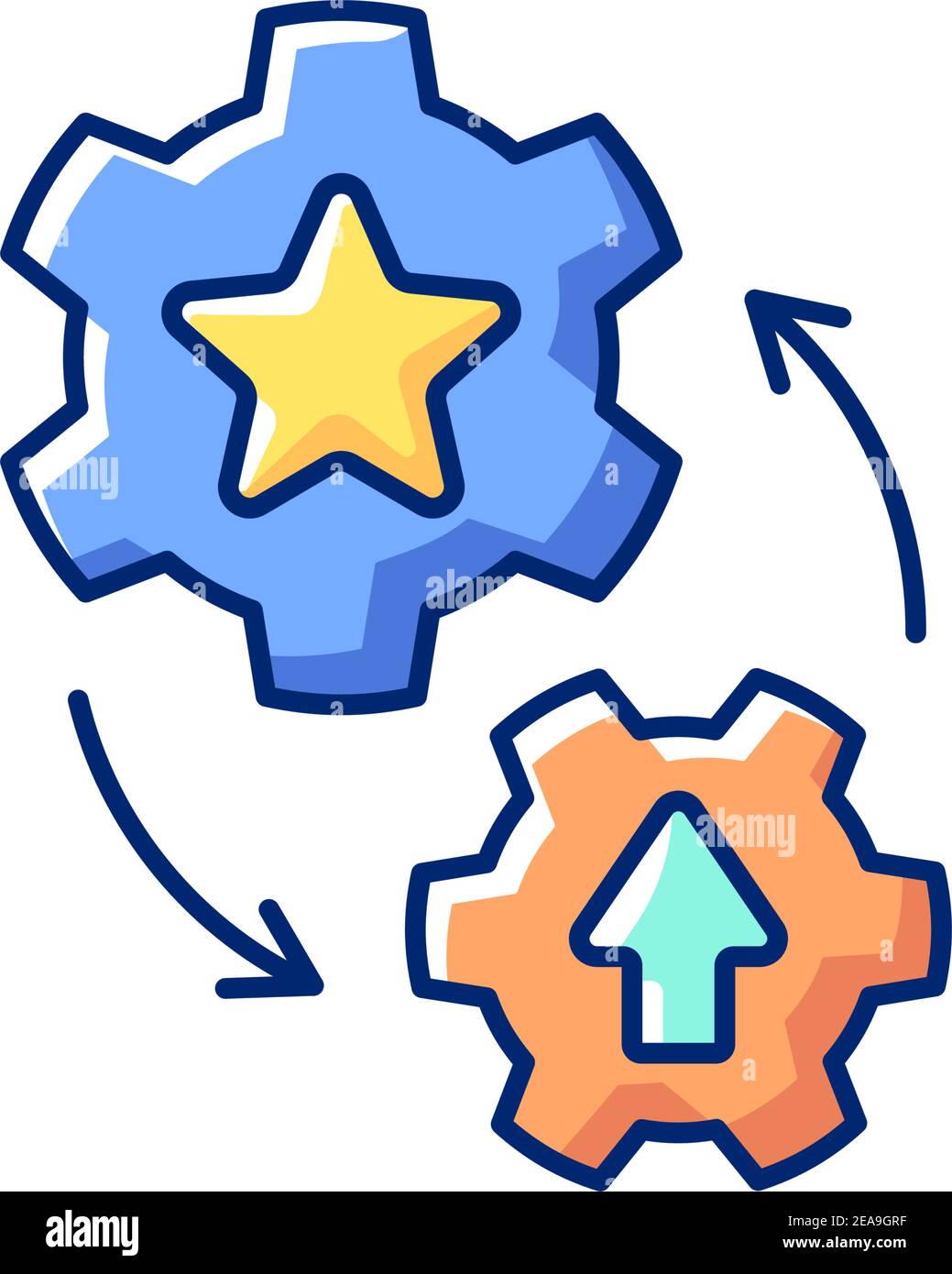 Mentorship RGB color icon Stock Vector