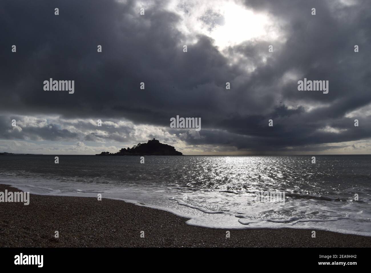 Dark Clouds Over The Mount Stock Photo