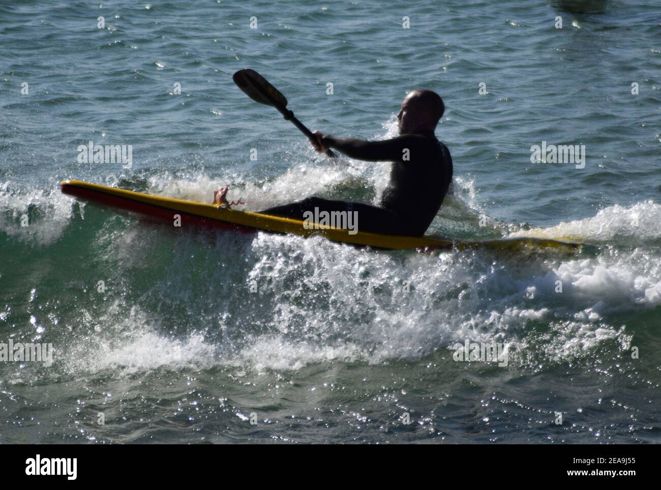 Paddle Boarder Close Up Stock Photo