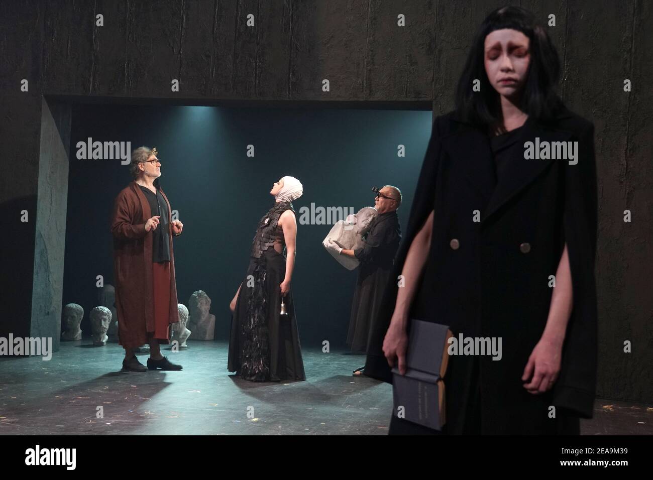 January 19, 2021. - Russia, Moscow. - The Vakhtangov Theatre. 'Romulus ...