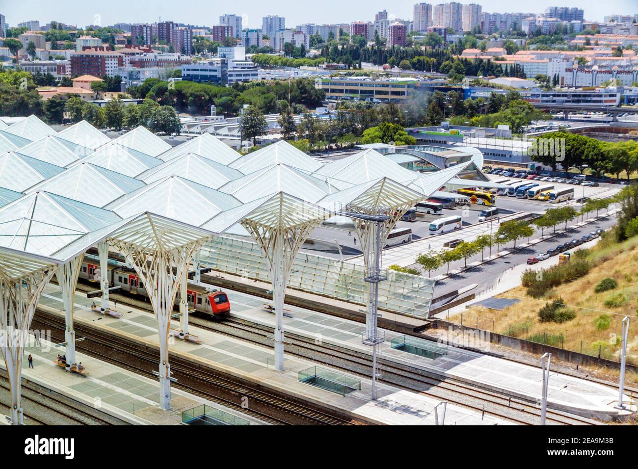 Image showcasing Portugal Lisbon Oriente Gare do Oriente intermodal hub transportation ...