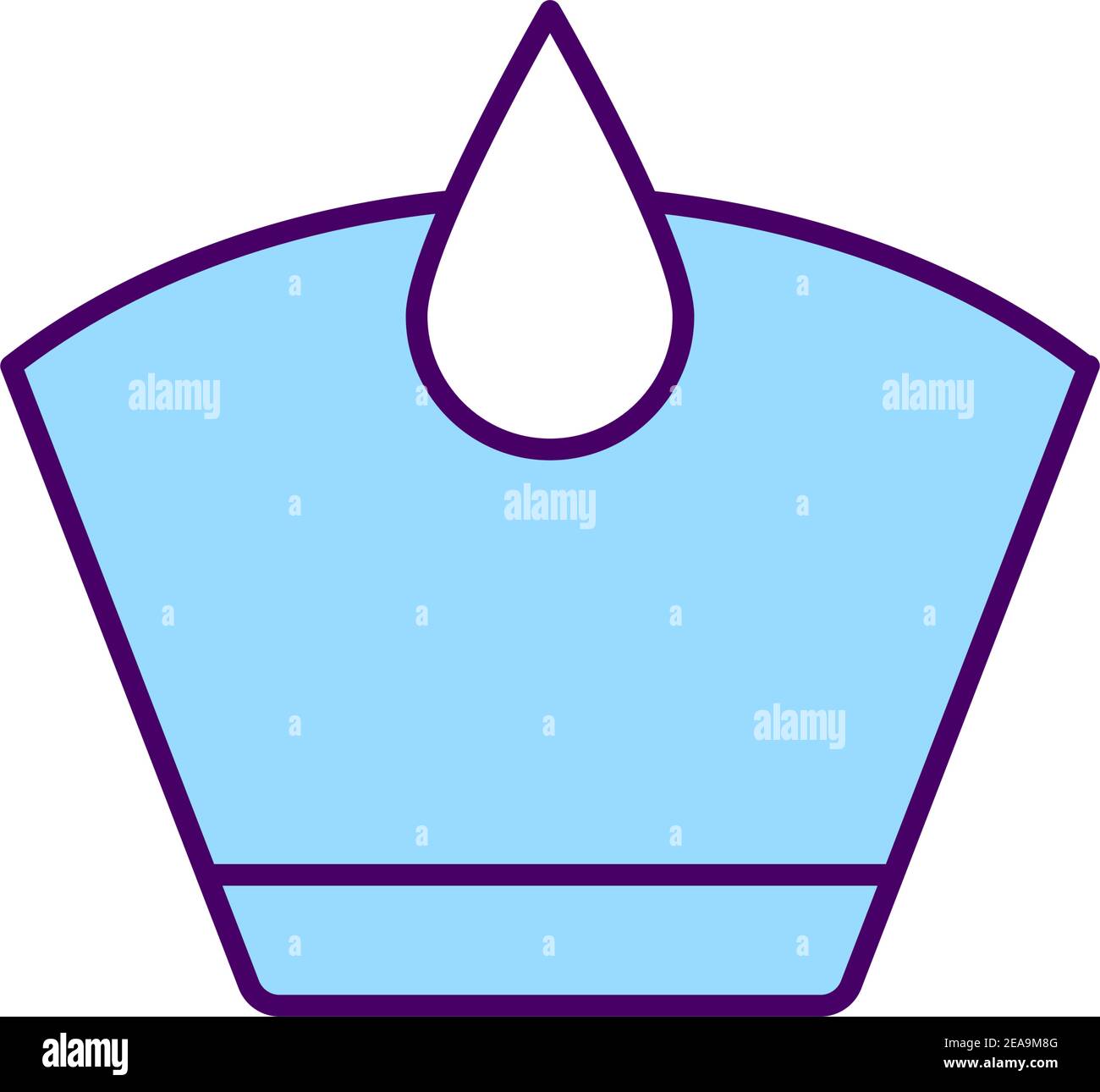 Disposable coffee filter RGB color icon Stock Vector