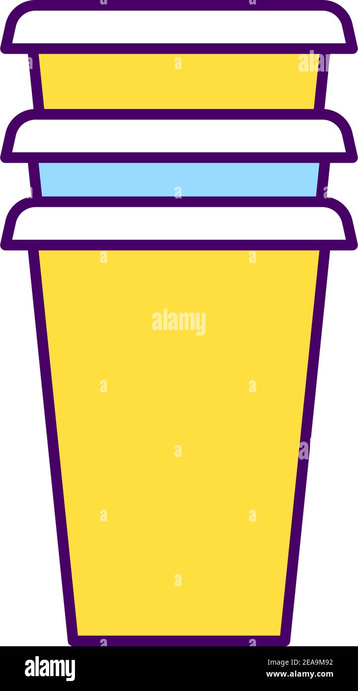 Disposable cups RGB color icon Stock Vector Image & Art - Alamy
