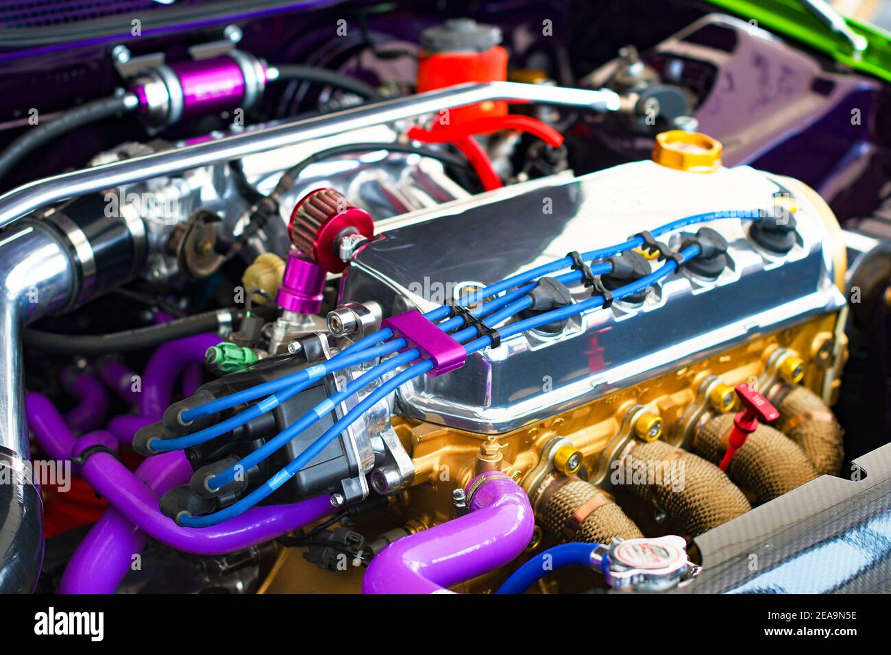 Close up photo of clean engine block Stock Photo Alamy