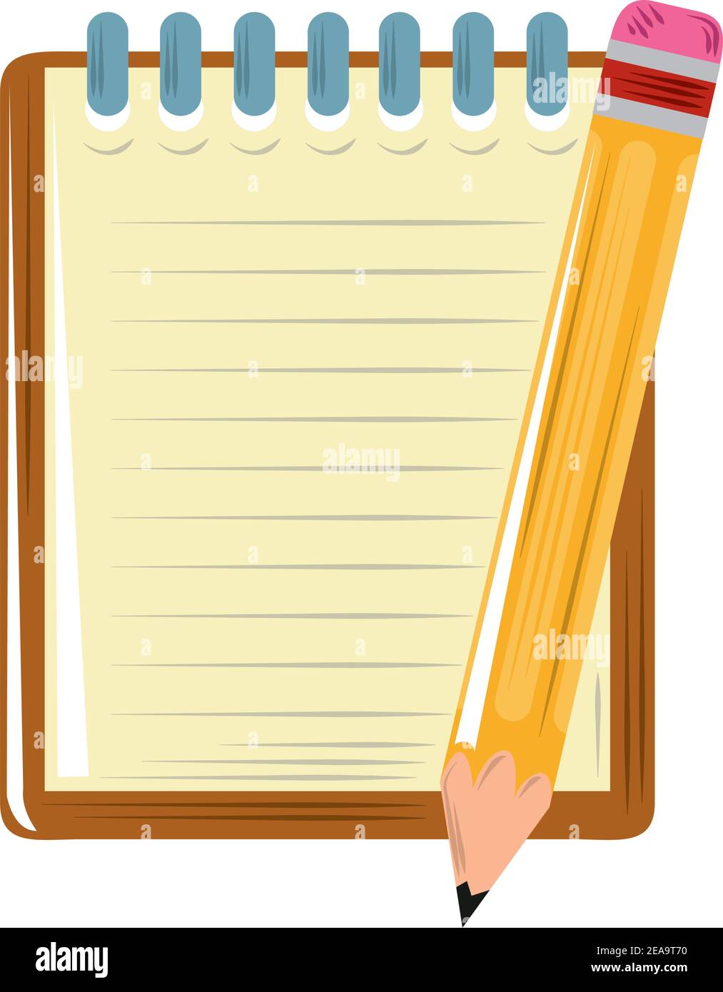 notepad and pencil write icon flat design vector illustration Stock Vector  Image & Art - Alamy