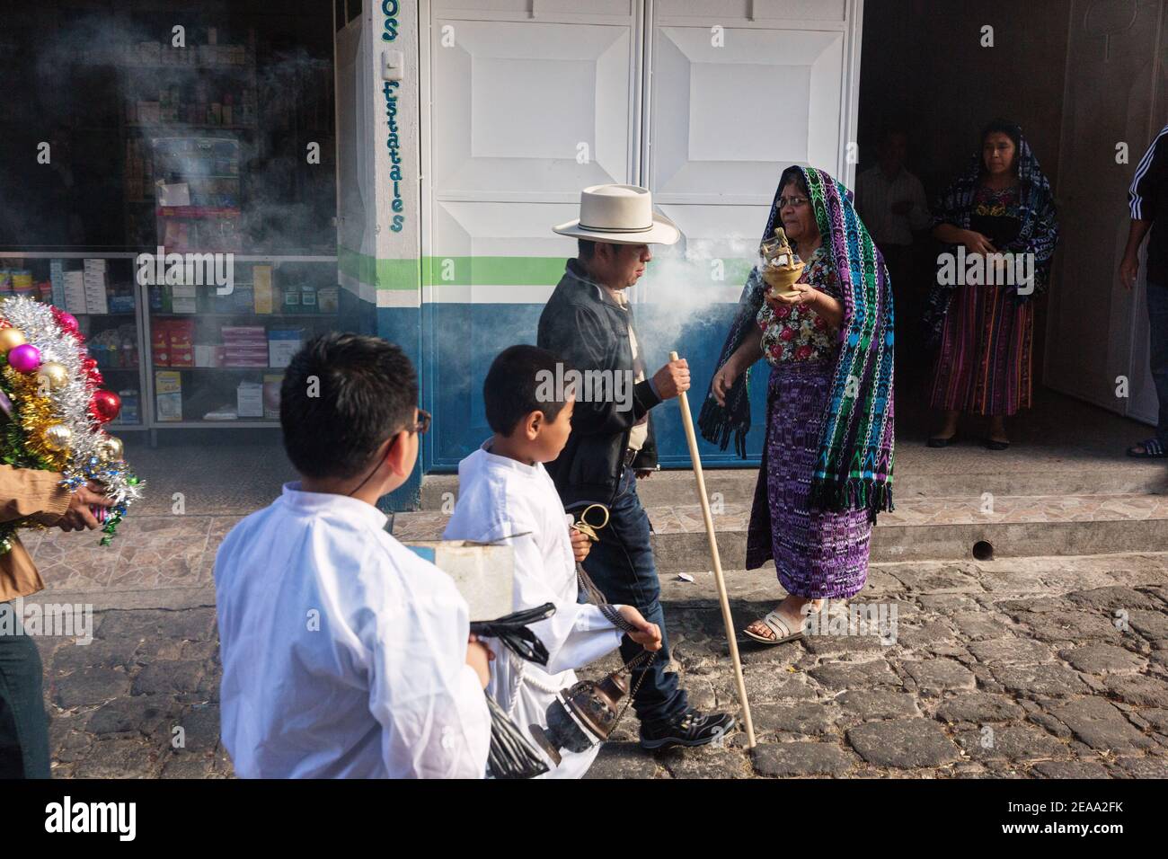 San Pedro De La Laguna, Lake Atitlan, Guatemala Procession on Epiphany ...