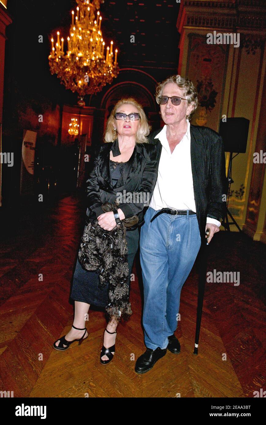 German singer Ingrid Caven and French author Jean-Jacques Schuhl attend the  opening party of German film festival held at the Hotel de Ville in Paris,  France on october 12, 2005. Photo by