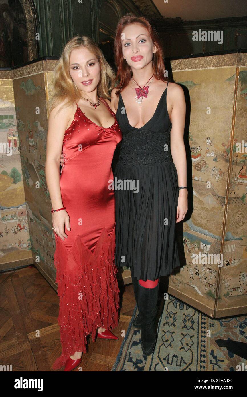 Ornella Muti's daughter Naike Rivelli and Italian actress Isabella Orsini  attend a diner for Massimo Gargia's new book 'Nos amies les stars' at  Ingrid Meshoulan's appartment (Francoise Sagan's friend) avenue Foch in