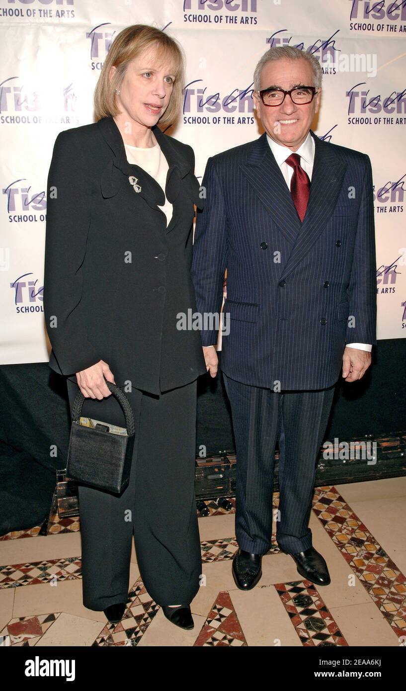 U.S. director Martin Scorsese and his wife Helen Morris arrive at NYU's Tisch School of Arts Benefit Gala Evening held at Cipriani's 42nd street in New York City, NY, USA, on Friday October 28, 2005. Photo by Nicolas Khayat/ABACAPRESS.COM Stock Photo