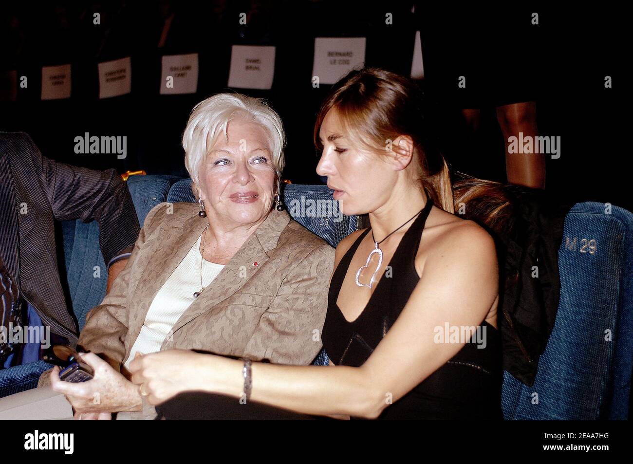 Mathilde Rault French actresses Line Renaud and Mathilde Seigner at the premiere of ...