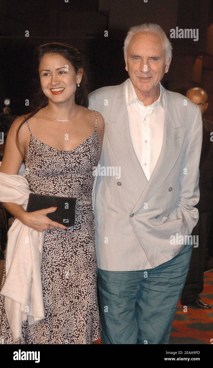 Bristish actor Terence Stamp and his wife attend the opening ceremony of the 2005 edition of the International Film Festival of Marrakech in Morocco on November 11 , 2005. Photo by Bruno Klein/ABACAPRESS.COM Stock Photo