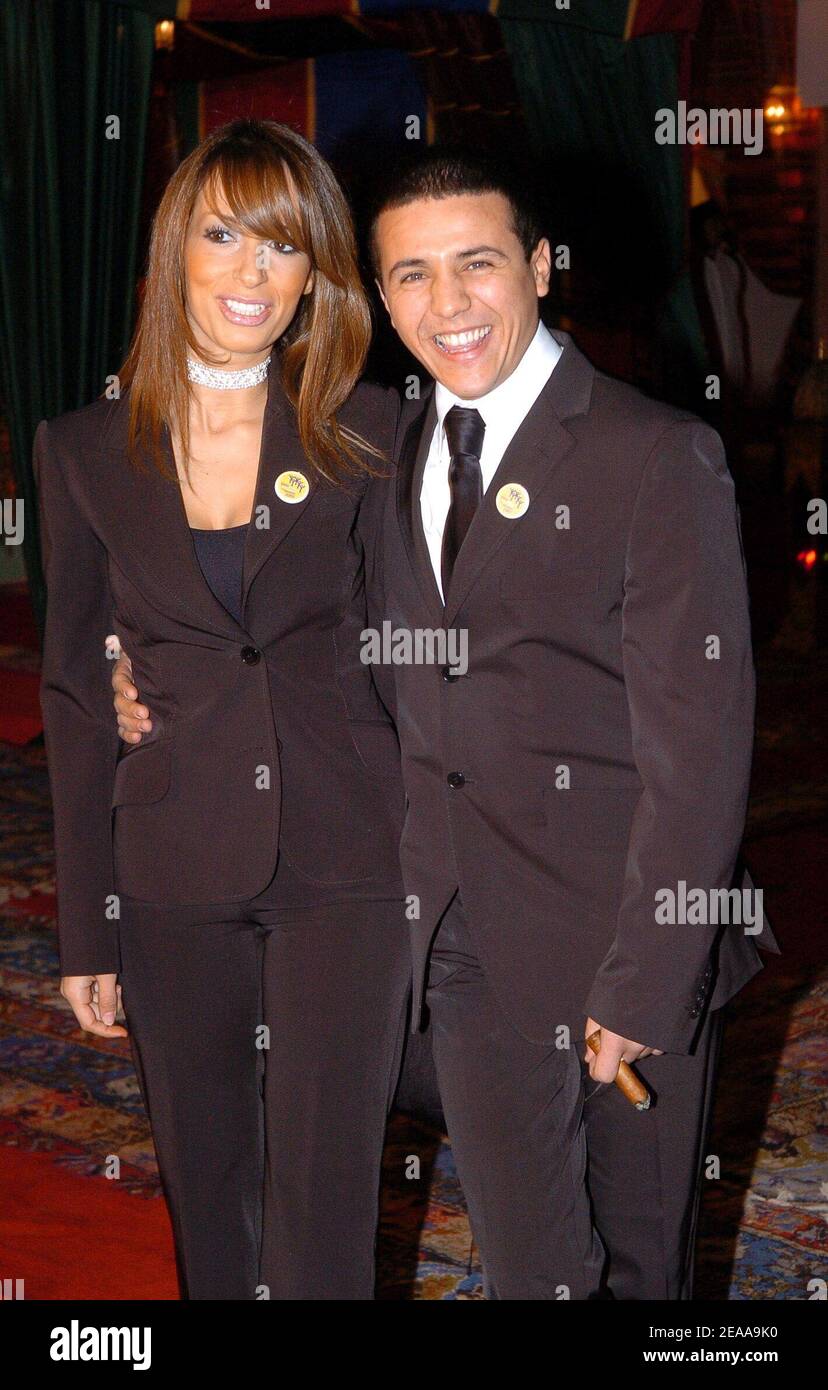 Singer Faudel and wife attend a dinner presided by Prince Moulay Rachid during the 5th Marrakech International Film Festival in Marrakech, Morocco, on November 12, 2005. Photo by Bruno Klein/ABACAPRESS.COM Stock Photo