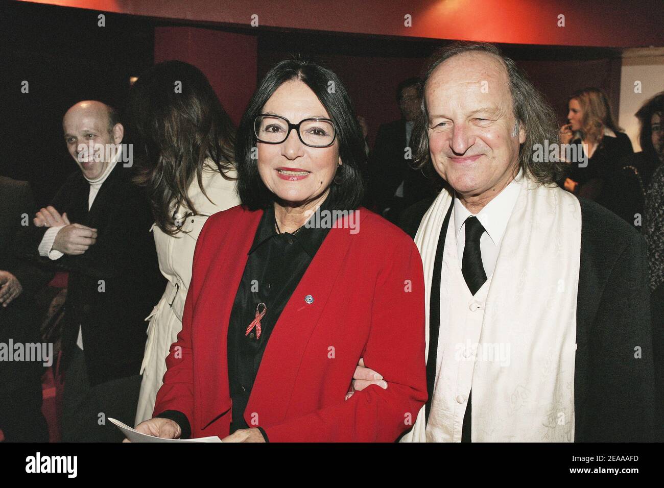 Greek singer Nana Mouskouri and her husband Andre Chapelle during a ...