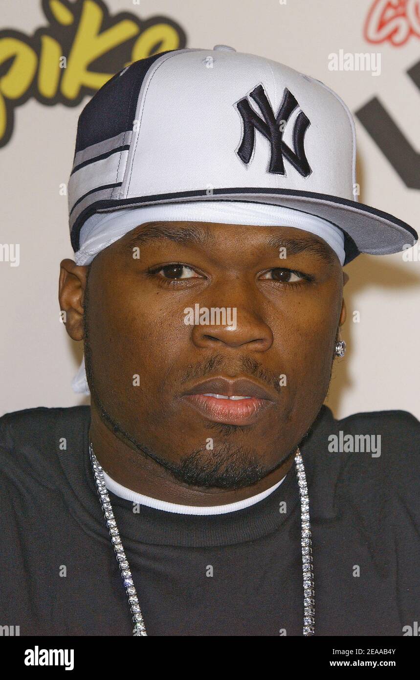 50 Cent attends the 2005 Spike TV Video Game Awards at the Gibson Amphitheater in Universal City. Los Angeles, November 18, 2005. (Pictured: 50 Cent). Photo by Lionel Hahn/ABACAPRESS.COM Stock Photo