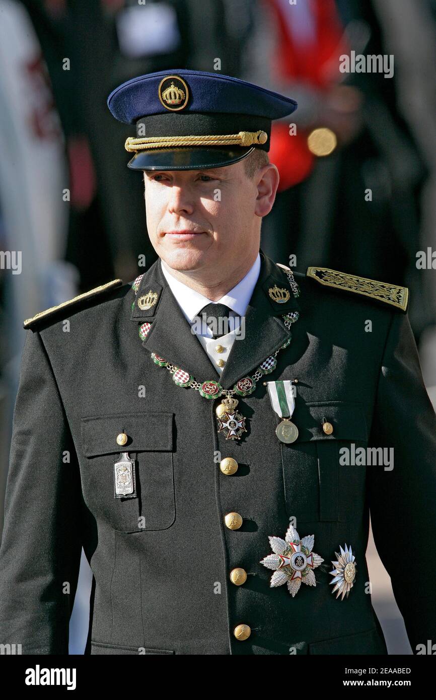 Monaco Ruler Prince Albert II of Monaco takes part at the standard release ceremony ...