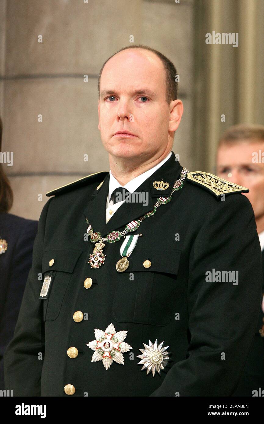 Monaco Ruler Prince Albert II of Monaco inside Monaco's Cathedrale during the ...