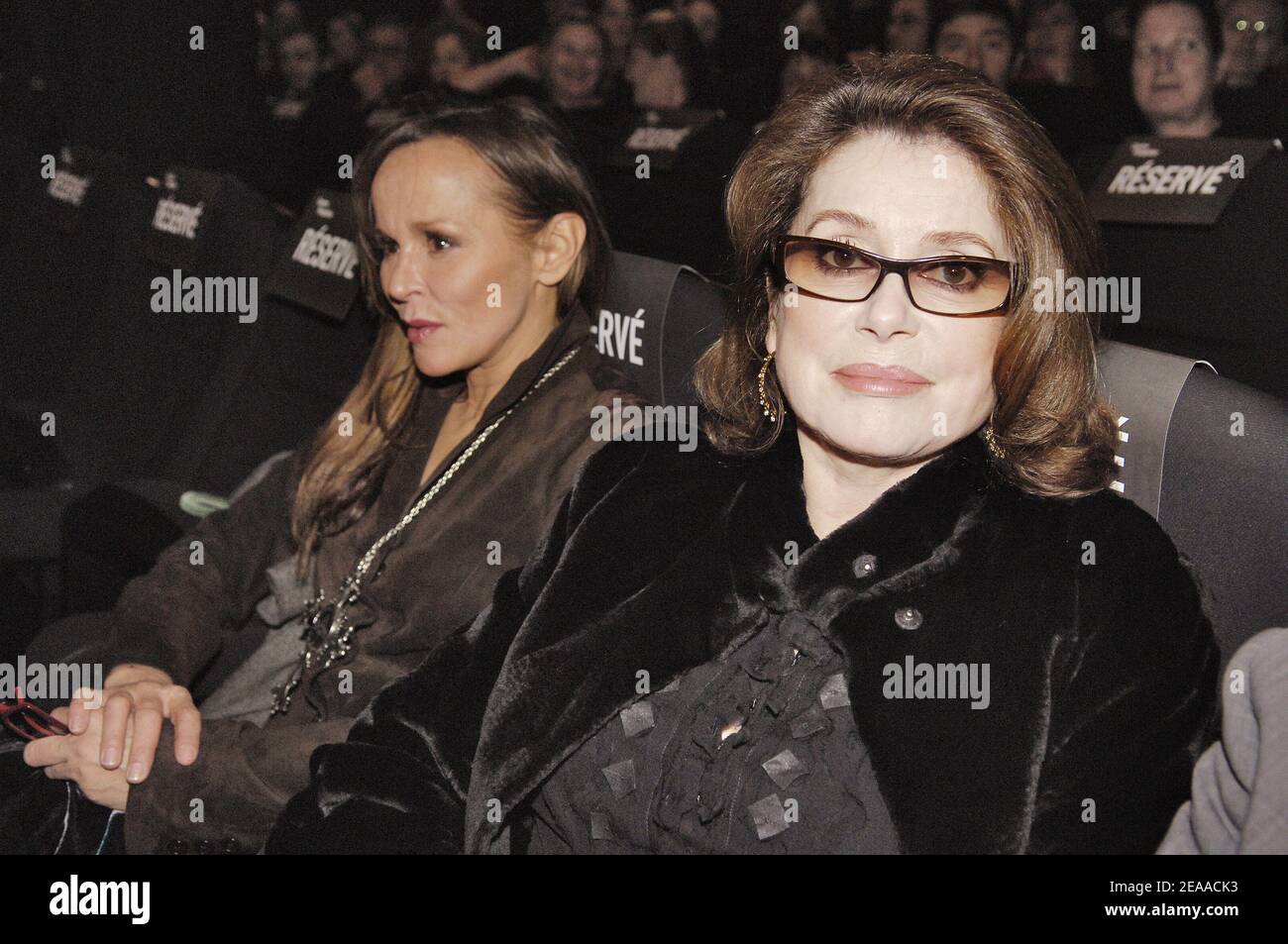 French actresses Catherine Deneuve and Christine Boisson attend the opening ceremony of a retrospective dedicaced to US movie director Martin Scorsese at centre Georges Pompidou, in Paris, France, on November 22, 2005. Photo by Nicolas Gouhier/ABACAPRESS.COM Stock Photo