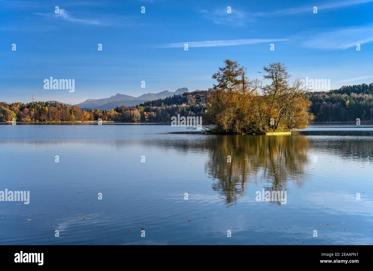 Seehamer see against wendelstein massif hi-res stock photography and ...